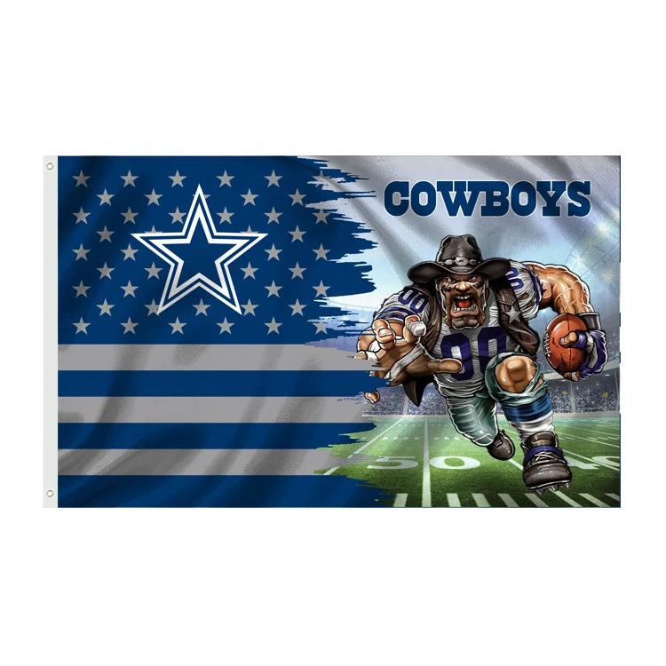 3X5FT American Football Team Banner Custom Dallas Cowboys Flags for NFL