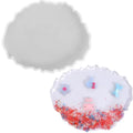 HY Large Irregular Wave Round Coaster Mold Cup Mat Silicone Resin Mold Epoxy Resin Cement Casting Jewelry Making Art Tools