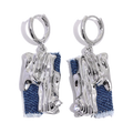 JINYOU KE001EN Vintage Denim Originality Personality Fashion Copper Earrings Drop Dangle Jewelry for Stylish Women Gift