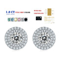 S93 Abiding Jewelry Factory 925 Sterling Silver VVS1 DEF Color Moissanite Diamond Custom Double Halo Earrings Wholesale