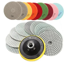 Set Packing 100mm Wet Diamond Resin Polishing Pads for Concrete Marble and Granite