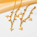 YK Wholesale Stainless Steel Women's High-quality Gold Double-layer Bracelet Peace Dove Bracelet Jewelry
