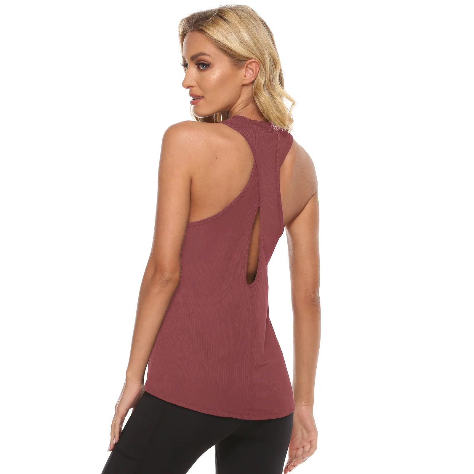 Hot Sale High Quality Custom Logo Summer Ladies Bulk Plain Womens Shirts Sport Tank Tops