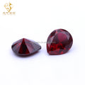 8# Corundum Wholesale Deep Color Pear Shape Synthetic Lab Grown Ruby Gemstone Lab Created Ruby Stone