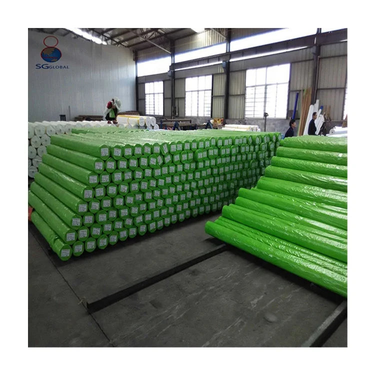 Heavy Duty Waterproof Coated Plain Green Tarpaulin with UV Protection for Cargo Storage