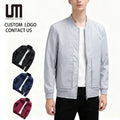 Cheap Wholesale Custom Logo Korean Fashion Men Street Zipper Plus Size Coat Bomber Jacket
