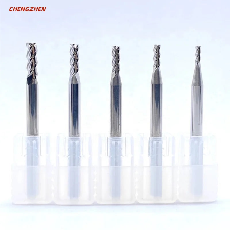 CHENGZHEN HRC55 3-Flute Square Aluminum Milling Cutter - High Precision â‰¤0.005mm CNC Tool RoHS Certified