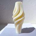 Wave Twirl Taper Spiral Silicone Mould Geometric Abstract Decorative Wavy Soy Wax Mold Pillar Swirl Candle Molds