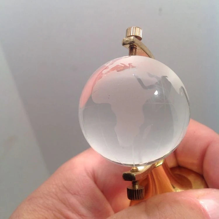 Glass Earth World Globe Paperweight