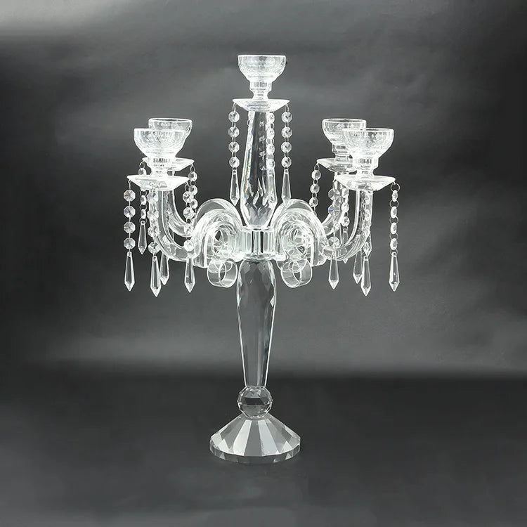 2025 Hot Sales Special Shape Yes Handmade Gold Crystal Candle Holders