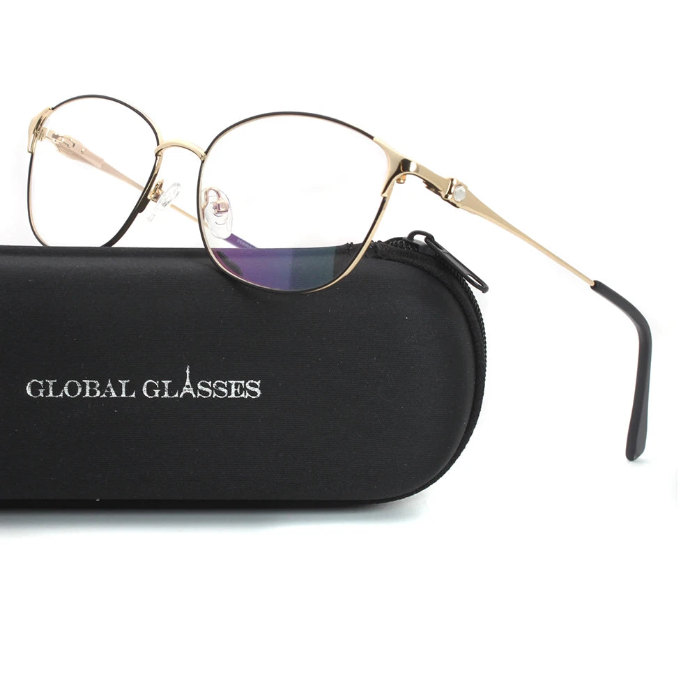 Gaming Glasses Anti Eyeglasses Blue Light Blocking Protect Eye Metal Eyeglasses Round Frame Blue Light Filter Eyeglasses FVG7222