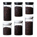 Food Grade High Borosilicate Glass Coffee Tea Dried Fruit Storage Multifunctional sealed Storage tank Set with Plastic Cover