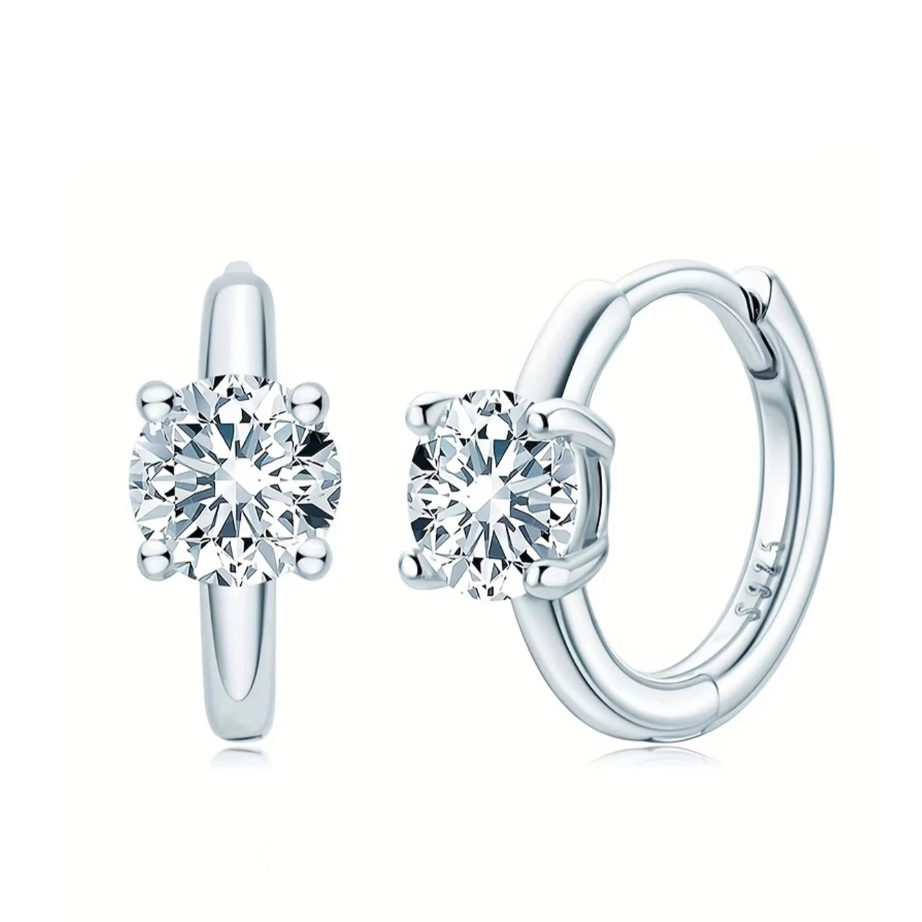 1ct Moissanite Diamond Earrings for Wedding Gift Anniversary Women Elegant 925 Silver Engagement Earrings