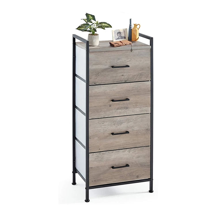 Custom 5 Tier Wooden Storage Cabinet Simple Modern Style Dresser Drawer Display for Bedroom or Living Room