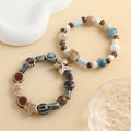 YL Retro Style Advanced Sense Jingdezhen Beaded Ceramic Animal Pattern Unisex Student Girlfriend Light Luxury Gift Bracelet