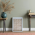 Rural Abstract Lines Eco-Friendly Rice Paper Wooden Frame Artistic Shadow Box Wall Decoration for Living Room Front
