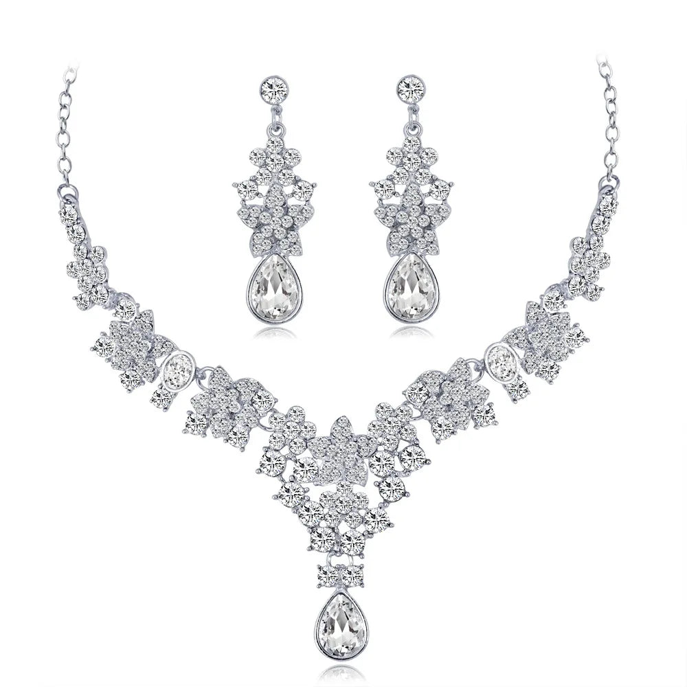 2025 Jewelry Gift New Fashion African Jewelry Sets Wedding Bridal Necklace and Earrings Set