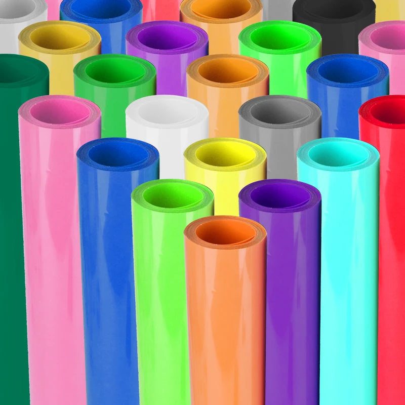 Custom PVC Heat Transfer Vinyl Film 61cm Roll for Clothing T-Shirts-120-150um Thickness 150-160C