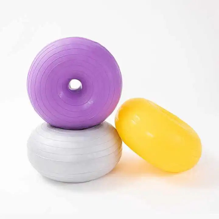 50cm Doughnut Yoga Ball Thickening Explosion-proof Yoga Half Ball Inflatable Balance Yoga Fitness Ball