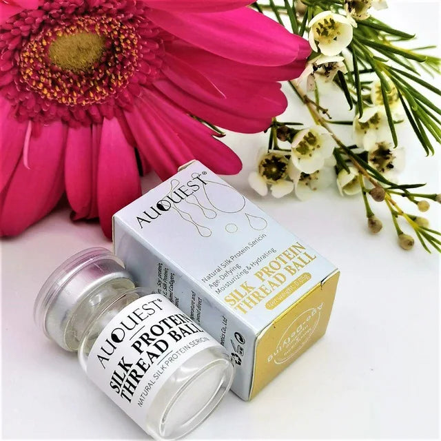 Manufacturing 100% Natural Silk Protein Firming Dark Spots Brightening Lifting Wrinkle Remover  Silk Protein Thread Ball Serum