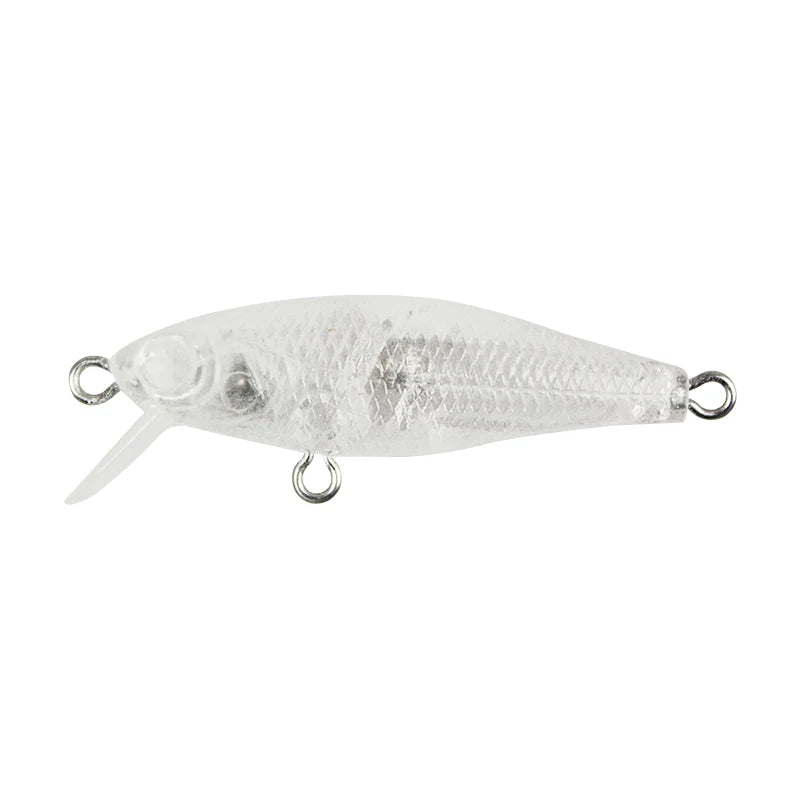 45mm 2g ABS Unpainted Fishing Lure Blanks Without Hooks for River Lake Stream Minnow Artificial Hard Bait Wholesale