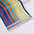 Custom 15mm Blank Solid Color Polyester Working ID Badge Holder Lanyard Exhibition Office Neck Lanyard