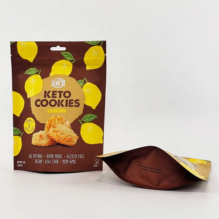 Stand up Resealable Zipper Aluminum Foil Pouch Mylar Gusset Bag for Snack Packaging with Custom Digital Printed Food Packaging
