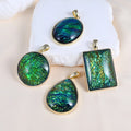 New Elegant High-grade Water DropAntique Bronze Plate Inlaid Canada Ammonite Pendant for Women Necklace