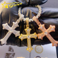 Wholesale Price High Quality Hip Hop Pendant 925 Sterling Silver GRA Certificated Moissanite Cross Pendant