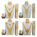 Luxury  Fashion African  Bridal Jewellery Set  African 24k Gold Modern Wedding Dubai  Gold Jewelry Set for Women