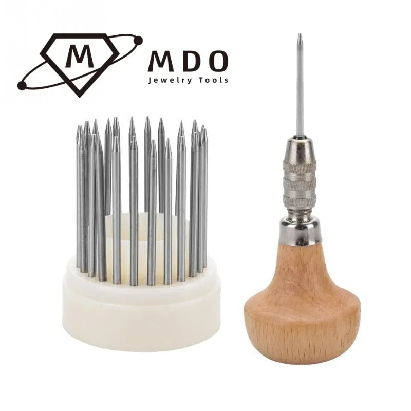 Factory Sale Jewelry Making Supplies 23pcs Micro Graver Bead Inlay Needles Beader Set Diamond Beading Setting Tools with Handle