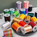 100 Yards Rattail Satin Cords 2mm Black Bracelet String Silky Trim Cord Decorative Crafts String for Diy  Macramé Making Beading