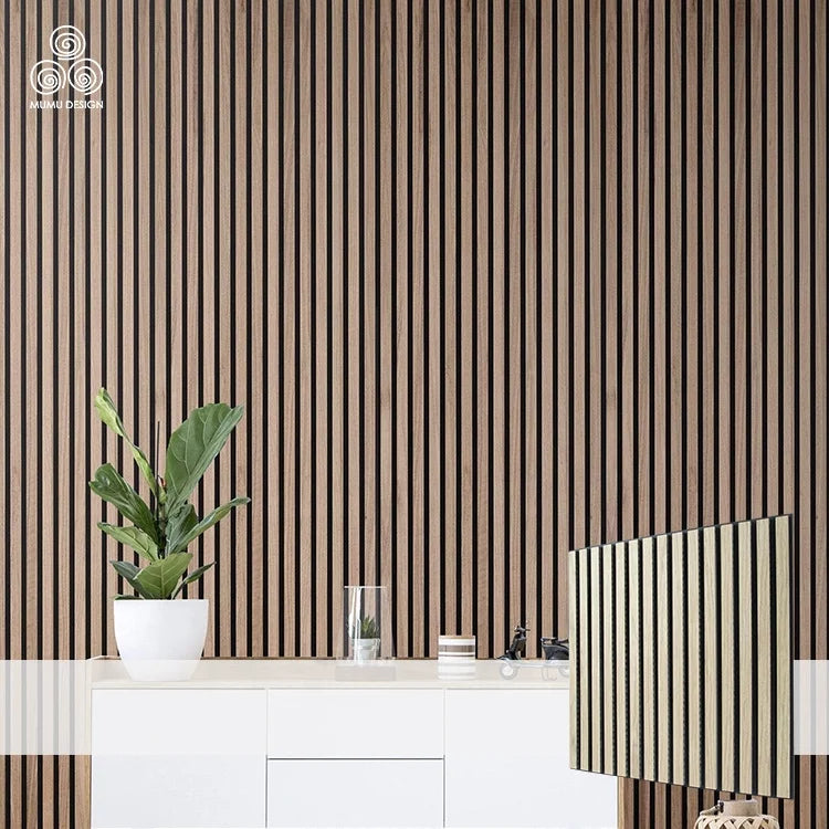MUMU New Spot Sound Insulation Felt Board Indoor Decorative Felt and Wooden Strips Acoustic Felt Board