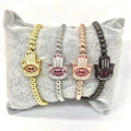 BMZ 2026 Factory Supply Adjustable Rope Micro Stone Paved Bracelet Custom