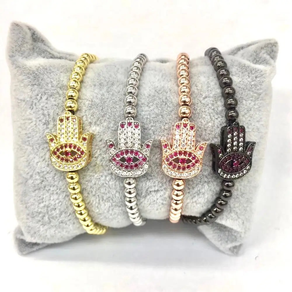 BMZ 2026 Factory Supply Adjustable Rope Micro Stone Paved Bracelet Custom