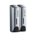 Commercial or Residential Plastic Double Dish Liquid/Gel Wall Mount Manual Soap Dispenser Set for Kitchen Sink