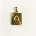 18K Gold Ace of Spades Playing Card Poker Charms Fashion Stainless Steel Poker a Pendant Punk Men Jewelry