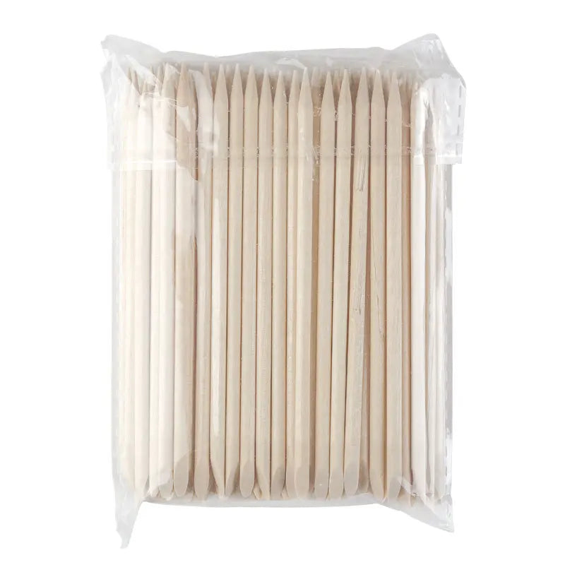 100pcs Nail Art Pusher Orange Wood Sticks Cuticle Pusher Remover Rhinestones Dotting Removal Pedicure Manicure Care Tools