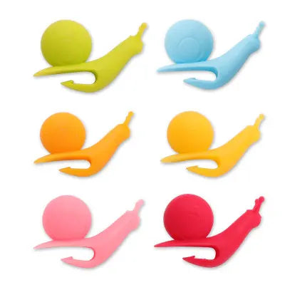 SC13 Snail Shape Cute Candy Colors Coffee Accessories Silicone Silicone Tea Infuser Tea Bag Holder Set to Distinguish Mugs in Pa