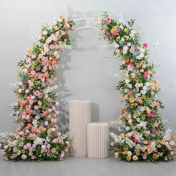 New Cowhorn Welcome Arch Flower Hanging Flowers Outdoor Wedding Background Decoration Party Decoration Arrangement