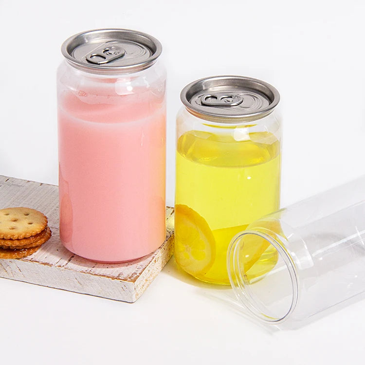 PET 210 ml 250ml 330ml 375ml 500ml Customized Empty Plastic Bottles Can Juice Soda Beer Pop PET Cans