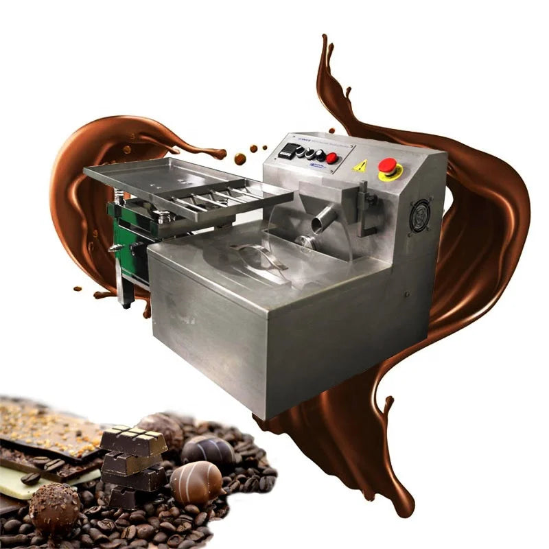 New Cooling Tunnel Covered Nuts Line Chocolate Shell Coating Machine Chocolate Enrobing and Tempering Machine
