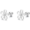 Hot Sale 925 Sterling Silver Claw Setting Zircon Hollow Flower Cartilage Earrings for Women Wholesale