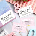 Factory Wholesale 50pcs/bag  5x9cm  Pink Thank You Card for Supporting My Small Business