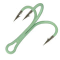 WEIHE 40pcs/lot Luminous Treble Hooks Strong Set Lure Claw Hooks High Carbon Barbed Fishing Hook