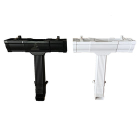 Modern PVC Roofing Rainwater Drainage Gutter Downspout System K-Type 5.2inch 7inch White Black Dark Brown Eco-Friendly 20-Year