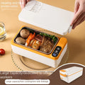 Large Capacity Portable Rechargeable Electric Stainless Steel Insulated Lunch Box Hot Meal Students Office Workers Household USB