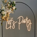 Custom Lets Party Custom LED Neon Sign Wall Decor for Room Home Bar Celebration Birthday Party Decorative Neon Light