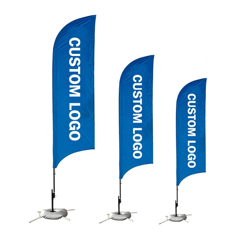 Factory Sales Custom logo Banner Outdoor Beach Flag 6m Banners Beach Flags with Double Sides Printing