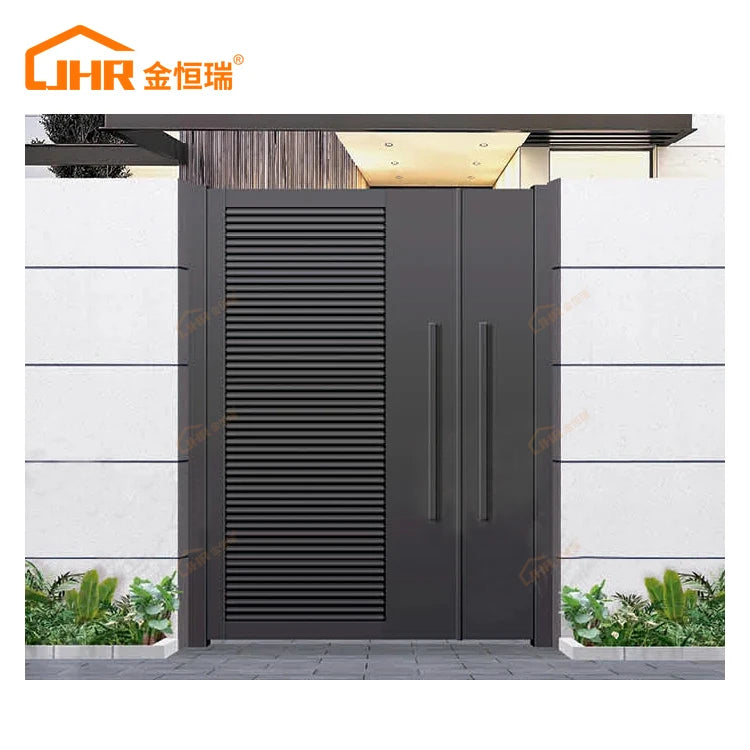 Pedestrian Barrier Gate Design Aluminum JHR App Powder Coating Latest Main Privacy Gate with New Metal Customized Aluminum Alloy